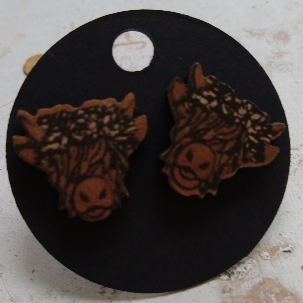 Highlander Cow earrings